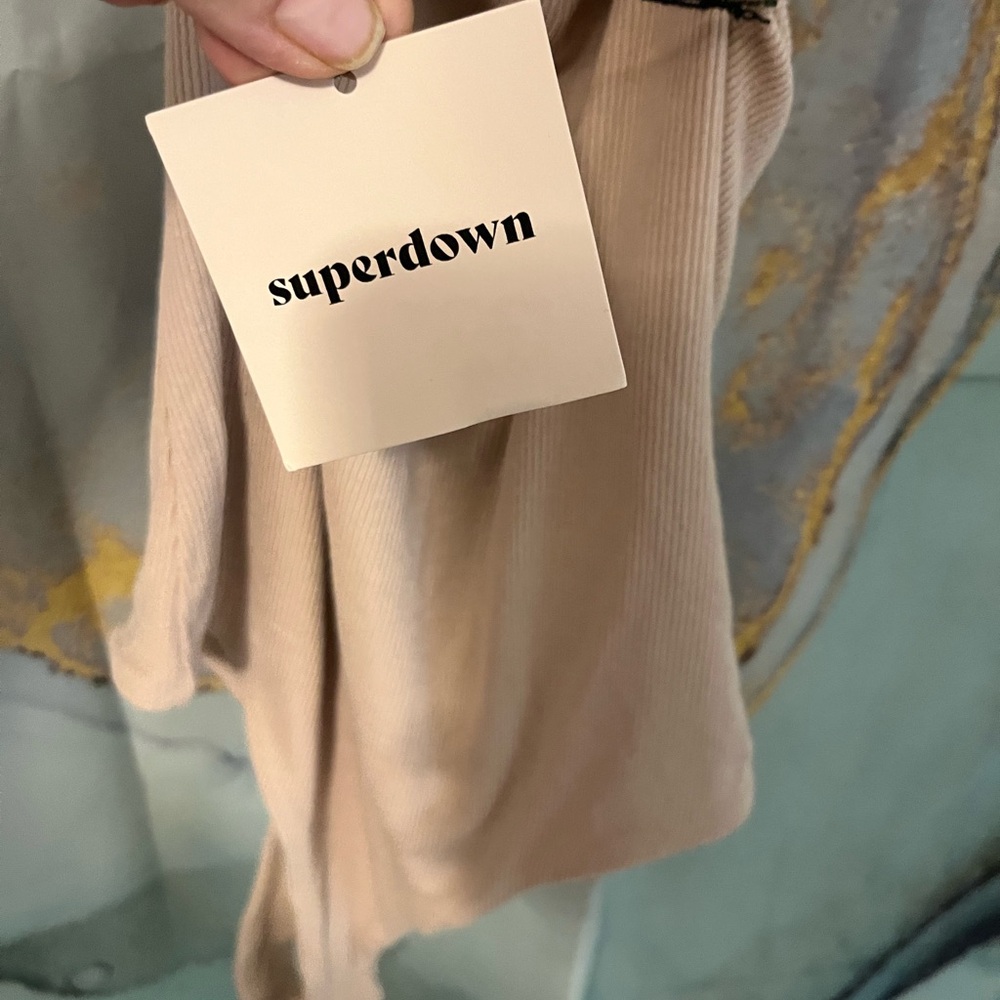 Superdown Ribbed Drape Tank Top - Picture 6 of 7